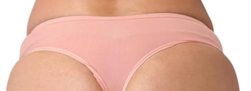 Image of pavvoin Women's Plain Cotton Blend Thong mid Rise Panty