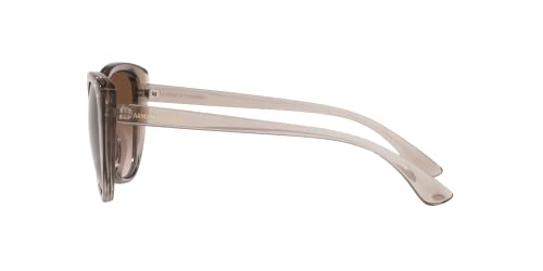 Armani Exchange Woman Sunglasses Transparent Tundra Frame, Gradient Brown Lenses, 54MM2