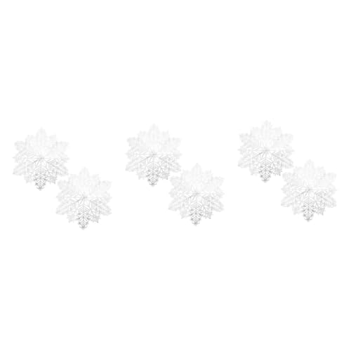 Chemin de table de Noël avec sets Cabilock en PVC blanc pour repas de fêtes - 3
