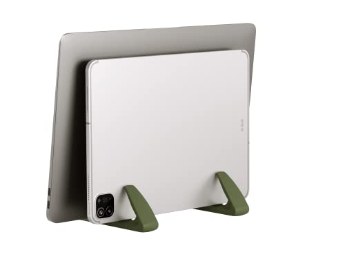 LiteStand Vertical - Suporte de mesa vertical para notebook e tablet - Octoo, Titanium/Verde
