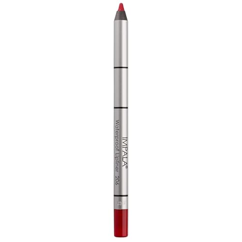 IMPALA Lipliner 206 Rot | Wasserfest & Langanhaltend | Cremige Textur | Präziser Lippenkonturenstift