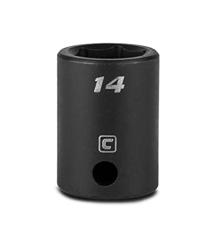 Image of Capri Tools 14 mm Shallow Impact Socket, 3 /8-Inch Drive, 6-Point, Metric