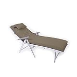 ☀【Materiales de alta calidad】La composición del cojín para tumbona de jardín es 100% poliéster, con la última tecnología de fabricación anti frisado con lo que mantiene mayor duración del textil en no formarse nudos ni bolitas en el tejido de la tela, y tiene relleno de fibra virgen hueca siliconada suave.
