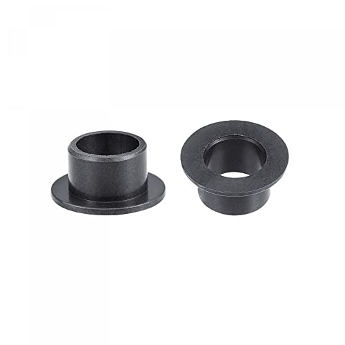 Uxcell Flanged Sleeve Bearings 8Mm Bore 10Mm Od 7Mm Length Pom Wrapped Oilless Bushings Black 2Pcs #TOP3