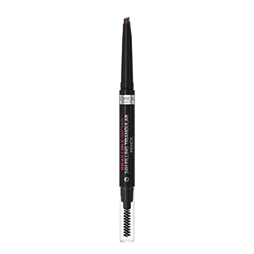 L'Oréal Paris Matita Sopracciglia, Per Dare Forma, Sfumare e Scolpire, Finish Matte Pieno e Naturale, Doppia Estremità con Matita Triangolare e Pettinino, Infaillible Brows 24H, 3.0 Brunette