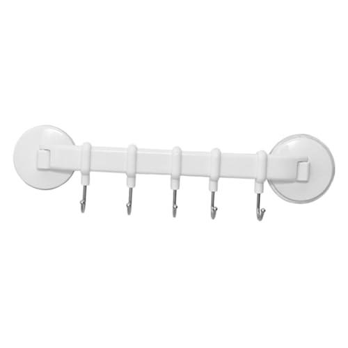 NUOBESTY Gancho de Pared de Acero Inoxidable con Succión Fuerte Soporte Colgante para Cocina y Baño Rack de Almacenamiento Extraíble de Hooks para Organización Hogar