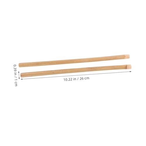 Par de baquetas de bambú para percusión, mango antideslizante, para niños y adultos, instrumento musical para entrenamiento miniatura 2