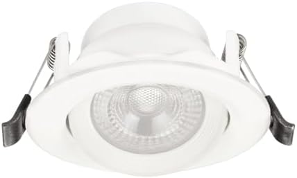 Polycarbonate 3 Watt Round Swivel Downlight, 3W Swivel Ceiling Light, Swivel Conceal Surface Light for Home, 4000k Cool White Swivel Downlight