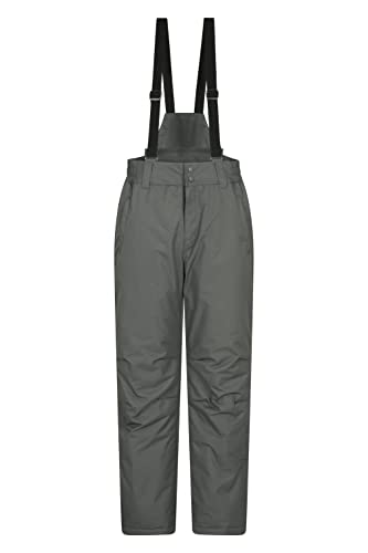 Mountain Warehouse Mens Ski Pants – Insulated Winter Snow Salopettes Dark Grey Large #TOP25