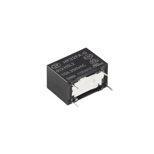 Relé de potencia HF32FA-G de 12V con 4 pines y capacidad de 10A250V