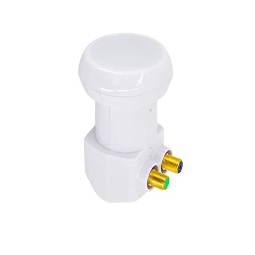 PremiumX Twin LNB PXV T   Cabezal Receptor satélite 0,1 DB para 2 usuarios HDTV FULLHD 3D 4K (Incluye protección contra la Intemperie)