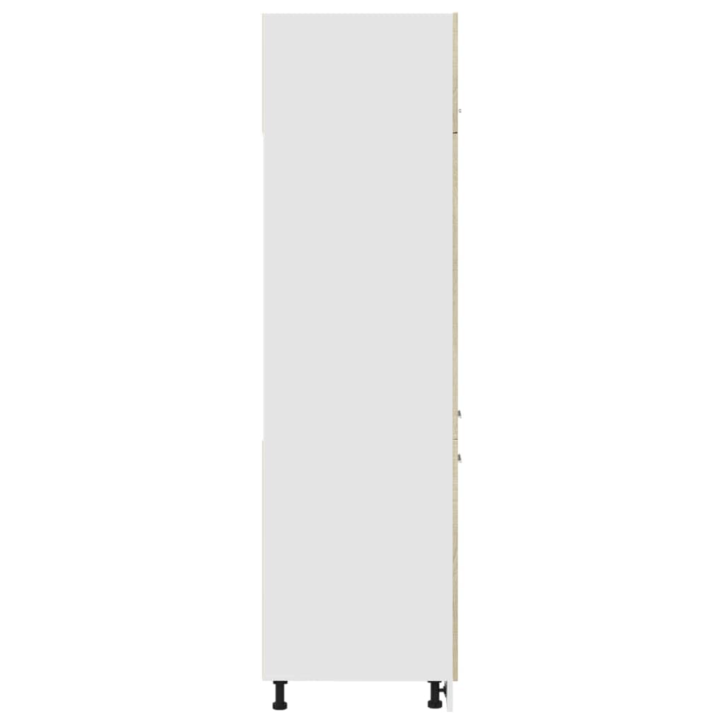 vidaXL Kühlumbauschrank Lyon Sonoma-Eiche 60x57x207 cm Holzwerkstoff, Gastronomieschrank, Gastro Möbel, Küchenmöbel, Aufbewahrungsschrank