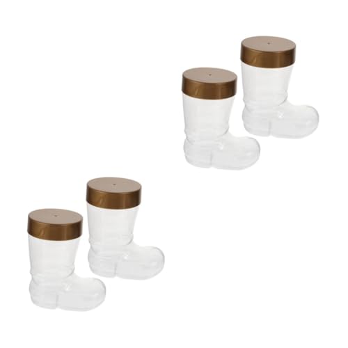 Cabilock 1 Set Bottiglia Di Caramelle Bottiglie Tazze Di Natale Contenitore Per Caramelle Sacchi Di Vino Vasi Da Farmacia Barattolo Di Golden Plastica Per Animali Domestici 2 Pz
