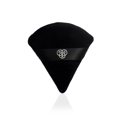 Image of PAC Pocket Puff (1 Pc) | Beauty Blender Makeup Puff (Medium) | Cotton Air Cushion Triangle Powder Puff for Women | Soft Foundation Sponge with Strap | Beauty Tools for Dry & Wet Use - Black