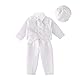 Lito Angels Baby Jungen Taufkleidung Taufanzug Taufe Kleidung Weißer Anzug mit Haube Größe 9-12 Monate 80 (Tag-Nummer 0M)