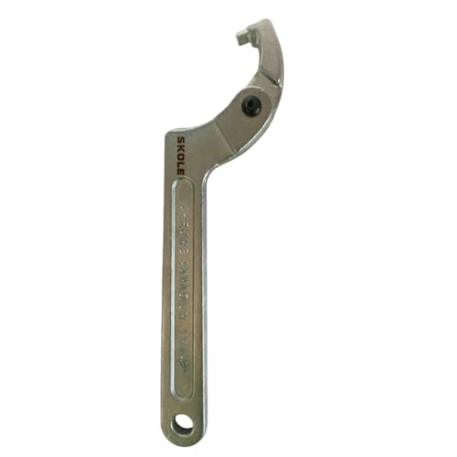 Image of Adjustable C-Hook Spanner Wrench 32-75 mm (1-1 /4″-3″), Without Pin, CR-V Steel Tool for Workshop & Machinery Maintenance