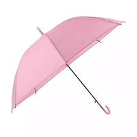 onestopbuys® Dome Birdcage Umbrella, Ladies Walking Length, Transparent with Border