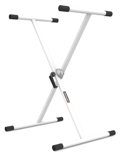 Audibax Onyx 131 White Soporte Tijera para Teclado (Yamaha, Casio, Roland, Korg)