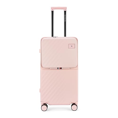 Image of Tommy Hilfiger Mid-Size Luggage Duke - Blush Pink |Check-in Trolley Bag with TSA Lock |360 Spinner Wheels |Telescopic Handle |Hardshell PC Suitcase | Laptop Compartment | 70cm | 88L Capacity