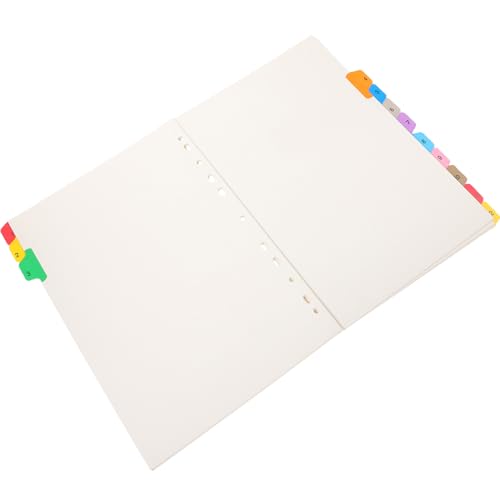 Separadores de índice Uonlytech, 12 hojas de papel PET colorido con pestañas