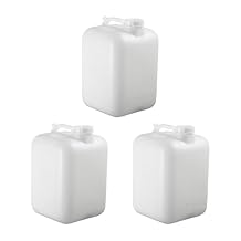 FastRack 5 Gallon Hedpak Jug with Screw Cap | 3-Pack BPA-Free Food-Grade HDPE Water Container, Leak-Resistant White | For Brewing, Fermentation & Emergency Water Storage