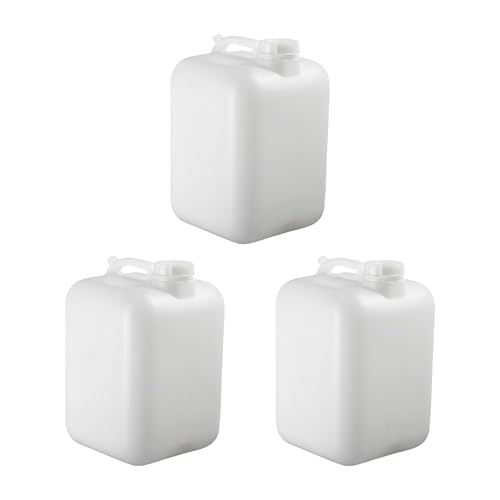 FastRack 5 Gallon Hedpak Jug with Screw Cap | 3-Pack BPA-Free Food-Grade HDPE Water Container, Leak-Resistant White | For Brewing, Fermentation & Emergency Water Storage