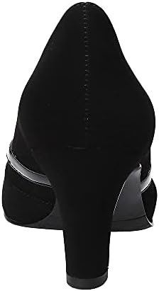 Easy Street Women's Pleasant Dress Shoe Pump, Black Lamy/Black Patent, 6 Wide | Image 5