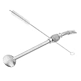 PRETYZOOM Filtre à Boire Bombilla En Acier Inoxydable Gris, Paille à Boire Amovible Avec...