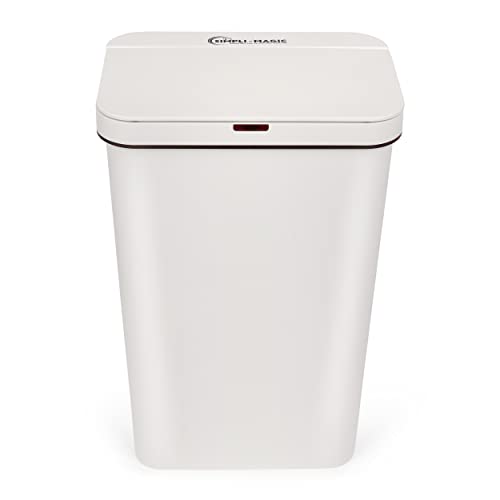 Simpli-Magic 79503 13 Gallon Touchless Sensor Trash Can, Rectangle Garbage Bin, Perfect For Home, Kitchen, Office, White #TOP1