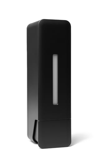 Image of Bath Craft by BATH GURU Wall Mounted Liquid Soap Dispenser for Wash Basin, 350 ml, ABS Plastic, Black, for Bathroom and Kitchen Sink