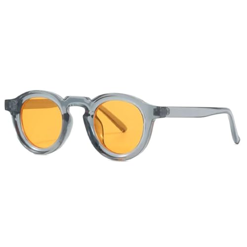 Round Sunglasses Women Men Punk Shades Retro Trending Sun Glasses Clear Lens Frame UV400 Female Fashion Sunglasses