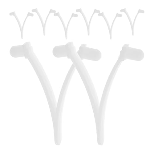 Toyvian Pack de 8 Clips de Plástico Tipo V para Postes y Herramientas de Limpieza de Piscinas, Compatibles Redes, Cepillos y Aspiradoras, Accesorios para Cuidado de Spas y Piscinas