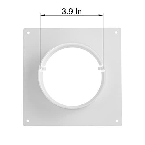 Vent Systems 4" Inch Air Vent Duct Connector Flange Straight Ventilation Pipe Plastic Ducting Connector Plate For Cooling Heating Ventilation System Hvac 4" Inch - Pack Of (1) #TOP5