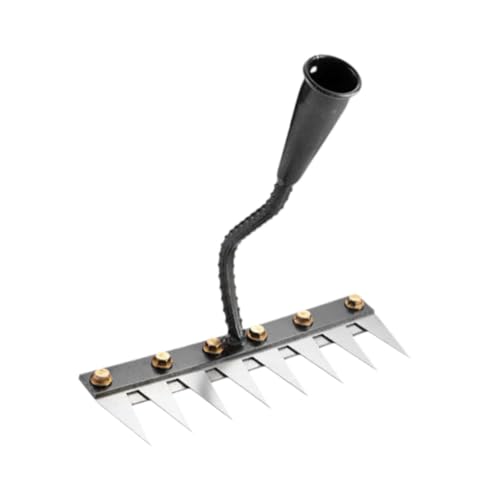 Fenteer Rastrello da Giardino, Artiglio di diserbini manuali, Strumento di Estrazione per Manutenzione per Manutenzione per Il Giardinaggio del Cortile Che, 8 Denti