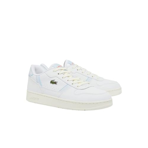 Lacoste Unisex-Child Juniors' T-Clip Set Sneaker, Grey Rinse/Navy Blue, 6