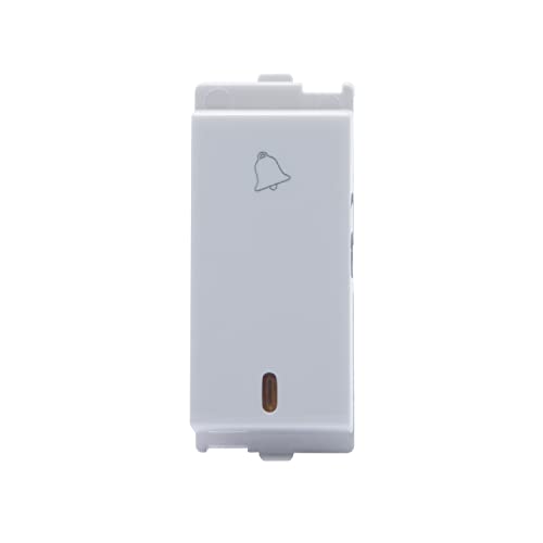 Image of Wipro Northwest Venia 6A Bell Push With Indicator, White (pack of 20)