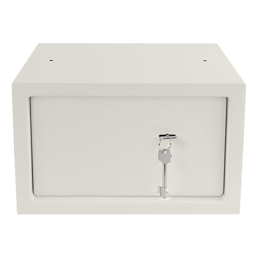 VA-Cerulean Cassaforte per la Casa Piccola Cassaforte per Mobili con Chiave in Ferro e Acciaio Cassaforte da Parete Ignifuga e Impermeabile 31 x 20 x 20 cm