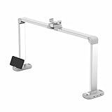 Large Nail Tech Lamp for Desk, Foldable Table Lamp with Phone Holder, 456 LEDs, Charging Function, 33.5