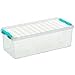 Produktbild Sunware Q-Line Box - 9,5 Liter - 485 x 190 x 147mm - transparent/blau