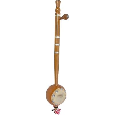 Handmade Fine Crafted Indian Wooden Iktara (Tumbi) Traditional Folk Musical Instrument Showpiece And Playing Music