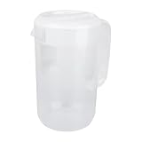 Carafe avec couvercle : aspect transparent, pratique pour vérifier le niveau d'eau, carafe incassable