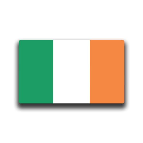 Image of World Country Flag Decal Stickers - Two Pack - for Cars Windows Bumpers Laptops Tablets Tumblers Cups Walls (Ireland)