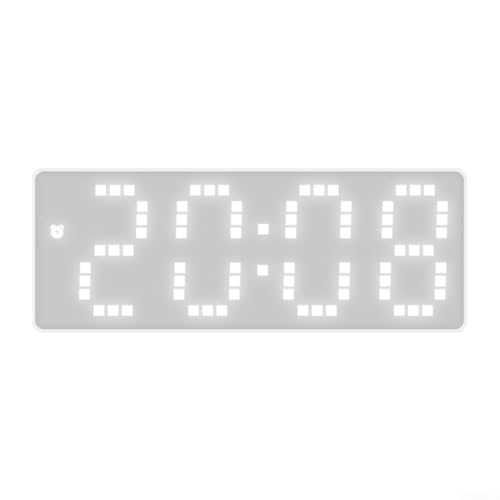 Reloj digital controlado por voz con pantalla grande y ajuste de brillo para comodidad del usuario