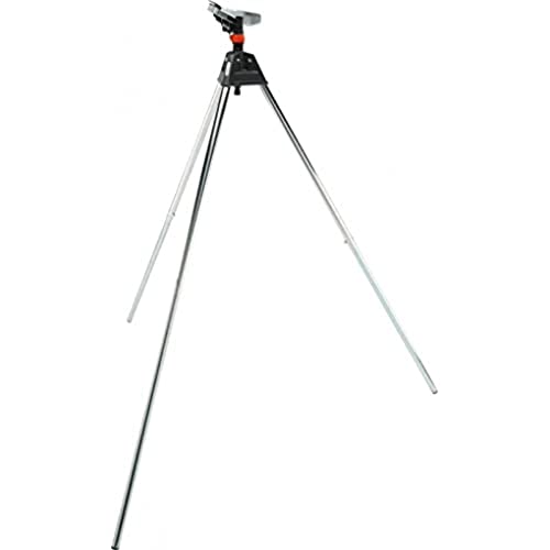 Arroseur canon sur trépied Premium de Gardena : l'arroseur à impulsion, circulaire et sectoriel avec trépied rabattable, pour l'arrosage de plantes grandes, sur des surfaces jusqu'à 490 m² (8138-20)