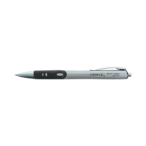 Bolígrafo retráctil roller gel Universal 39710, tinta negra, punto medio, docena miniatura 7