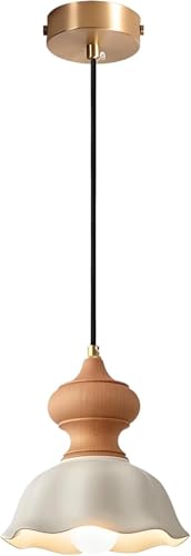 Luminaire suspendu en céramique plissée blanche vintage pour îlot de cuisine