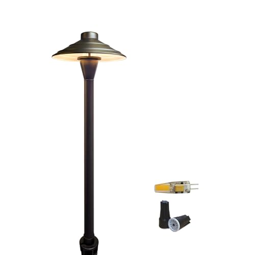 COLOER Brass Low Voltage Walkway Light w LED G4 2700K