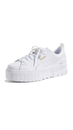 PUMA Womens Mayze Classic Platform Sneakers Shoes Casual - White