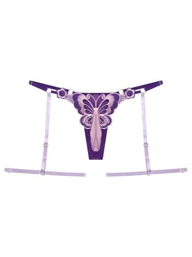 Men's Jockstrap Pouch Comfortable Stretchy G-String Thong Underwear Embroidered Leg Hoop Panties3