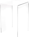 Plymor Clear Acrylic Vertical Square Display Riser, 9' H x 6' W x 6' D (3/16' Thick)